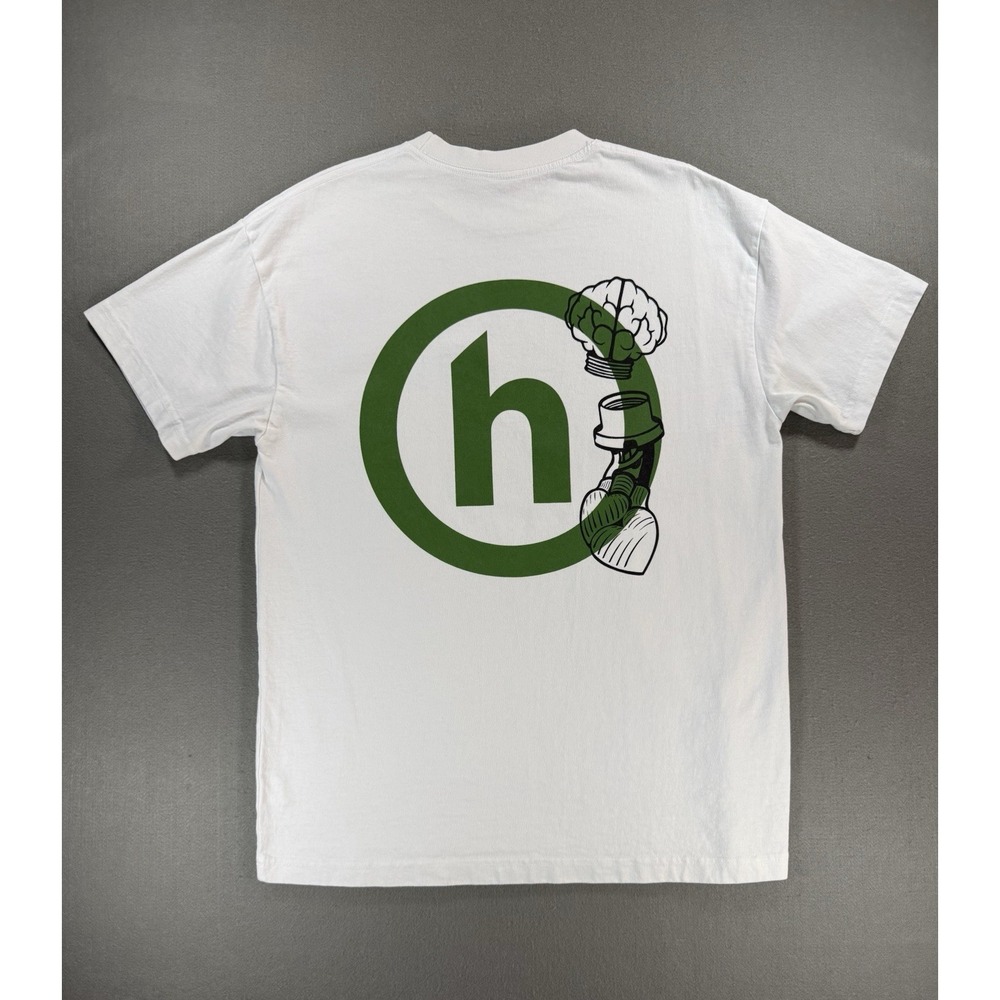 HIDDEN NY x N.E.R.D. Brain Logo White T-Shirt Size M